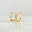 Candongas Candongas Cuadradas Clavo 2.4gr / 1.2cm / Circones Blancos Oro Amarillo 18K