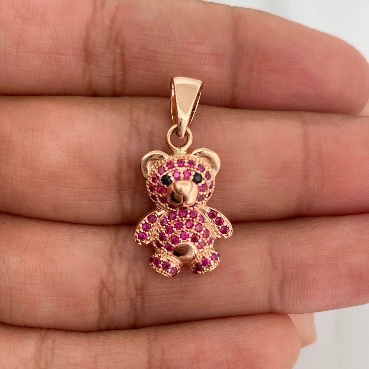 Dije Oso 3.4gr / 1 in / Oro Rosa 18K %