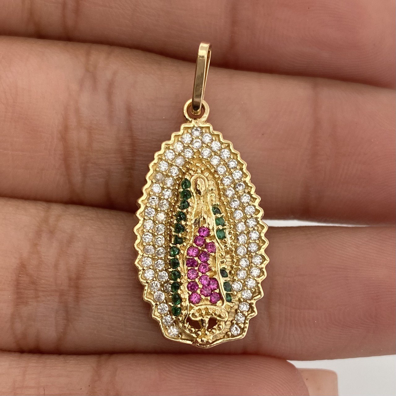 Dije Virgen Guadalupe 3.3gr / 1 1/4 in / Oro Amarillo 18K %