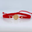 Woven Red Guardian Angel Bracelet 1gr / 18K Gold