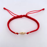 Woven Red Guardian Angel Bracelet 1gr / 18K Gold
