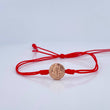 Woven Red San Benito Bracelet 0.6gr / 0.2in 18K Rose Gold &