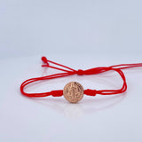 Woven Red San Benito Bracelet 0.6gr / 0.2in 18K Rose Gold &