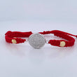 Woven Red Bracelet San Benito 1.95gr / 18K Yellow White Two-Tone Gold &