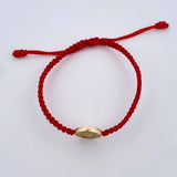 Red Woven Bracelet Saint Michael Archangel 0.8gr / 18K Gold