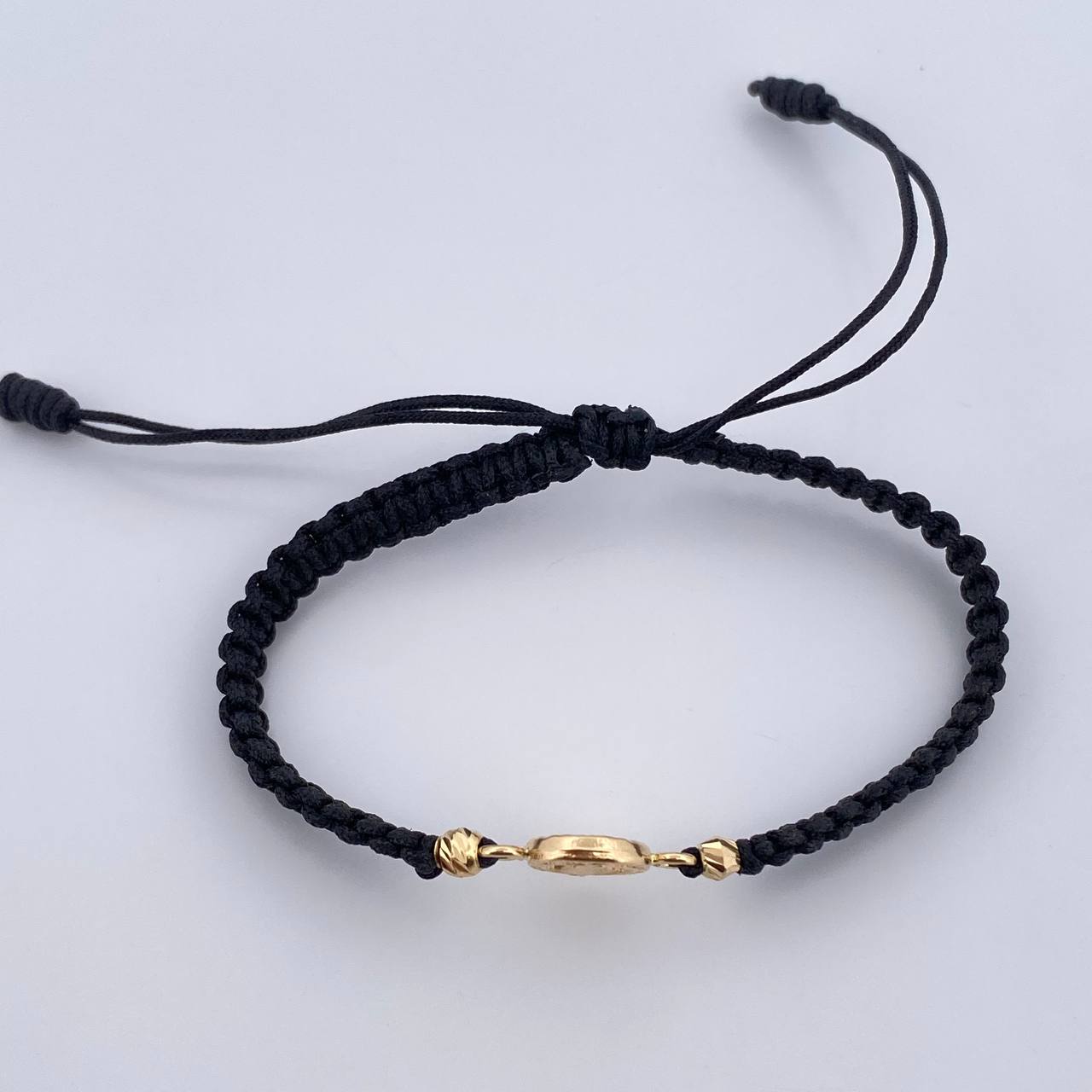 Black Woven San Benito Bracelet 0.6gr / 0.2in / 18K Gold