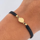 Black Woven San Benito Bracelet 0.6gr / 0.2in / 18K Gold