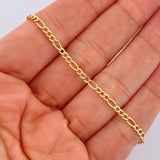 Figaro Bracelet 0.95gr / 7.6in / 18K Gold +1$