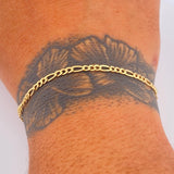Figaro Bracelet 0.95gr / 7.6in / 18K Gold +1$
