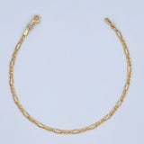 Figaro Bracelet 1.4gr / 7.6in / 18K Gold +1 &