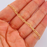 Figaro Bracelet 1.4gr / 7.6in / 18K Gold +1 &