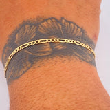 Figaro Bracelet 1.4gr / 7.6in / 18K Gold +1 &
