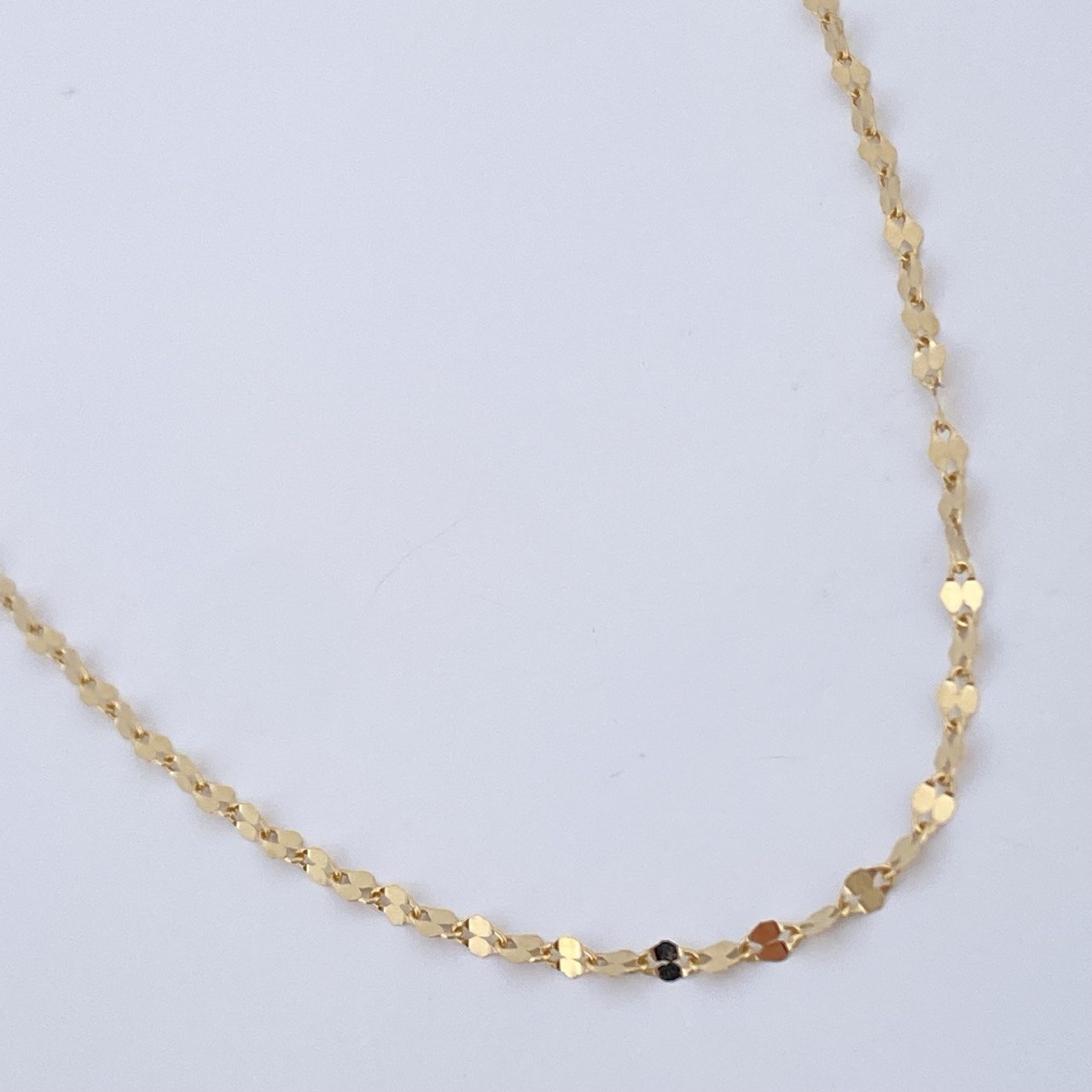 Flower Mirror Chain 0.75gr / 15.7in / 18K Gold +3$
