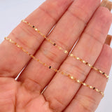 Mirror Flower Chain 1.05gr / 19.8in / 18K Gold +3 &