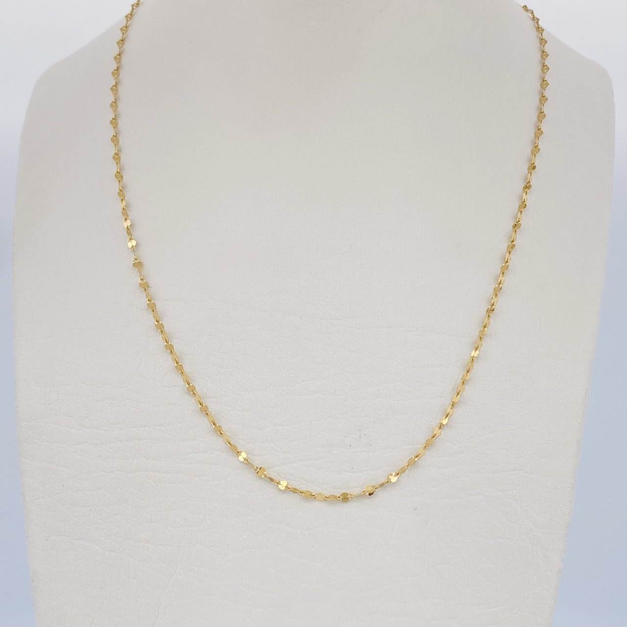 Flower Mirror Chain 0.75gr / 15.7in / 18K Gold +3$