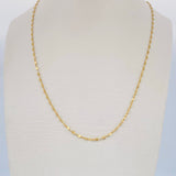 Flower Mirror Chain 0.75gr / 15.7in / 18K Gold +3$