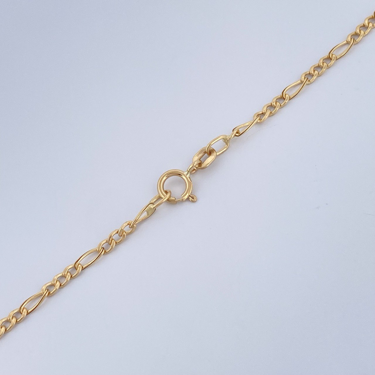 Figaro Chain 1.4gr / 17.8in / 18K Gold +1 &