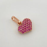 Dije Corazón Tupido 0.85gr / 1/2 in / Oro Rosa 18K %