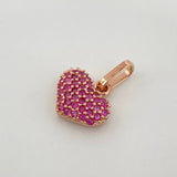 Dije Corazón Tupido 0.85gr / 1/2 in / Oro Rosa 18K %