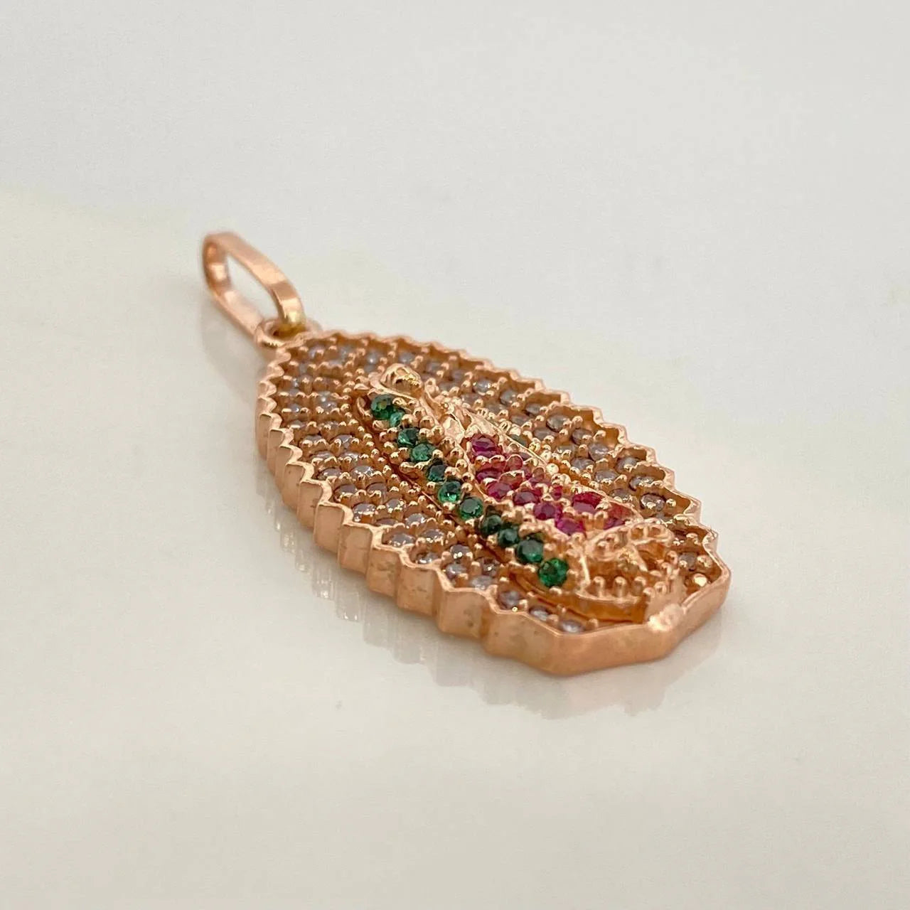 Dije Virgen De Guadalupe 3.15gr / 1 1/4 in / Oro Rosa 18K &
