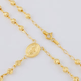 Rosario Rosario Virgen De La Milagrosa Cristo Curvo Diamantado 11.65 g / 24 1/4 in / 4mm mm Oro Amarillo 18K