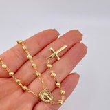 Rosario Rosario Virgen De La Milagrosa Cristo Curvo Diamantado 11.65 g / 24 1/4 in / 4mm mm Oro Amarillo 18K
