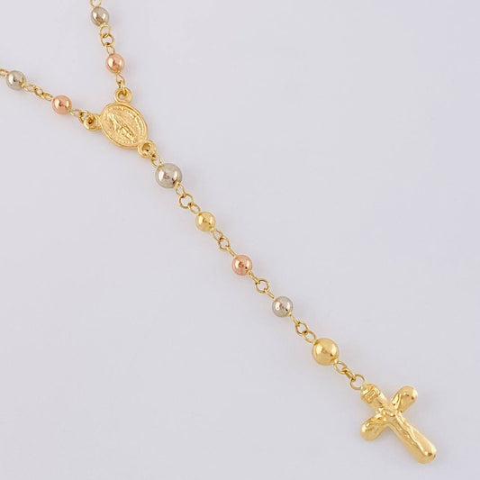 Rosario Virgen De La Milagrosa Liso 5.9 g / 20 1/4 in / 3mm-4mm mm Tres Oros 18K