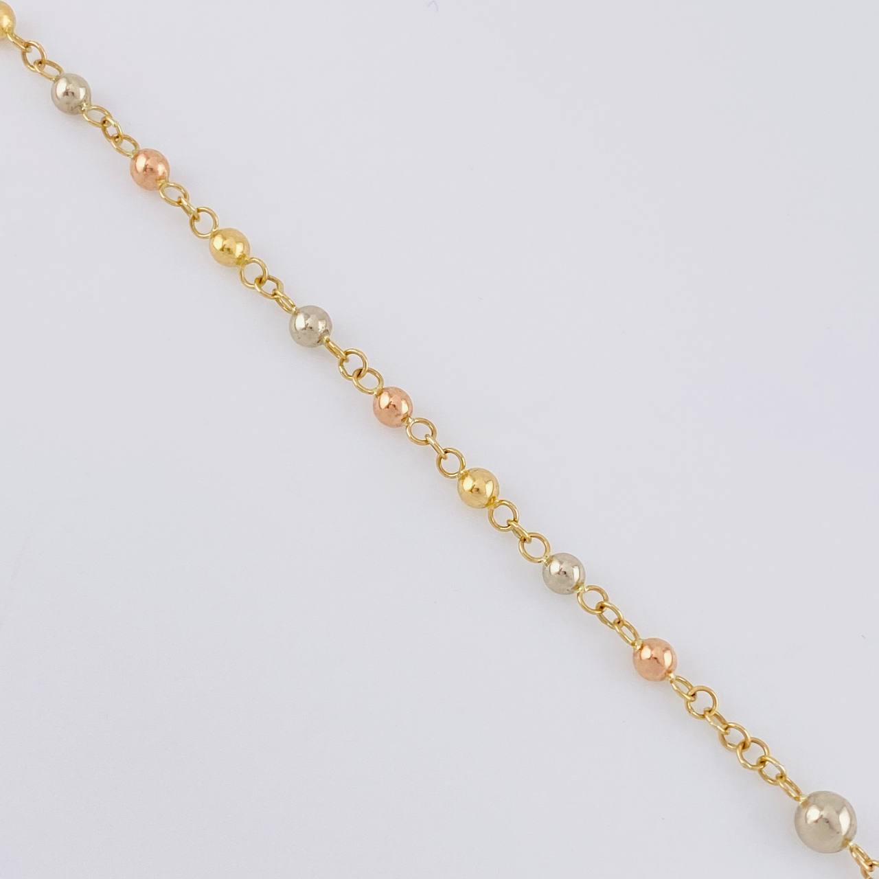 Rosario Virgen De La Milagrosa Liso 5.9g / 20 in / 3mm-4mm mm Tres Oros 18K
