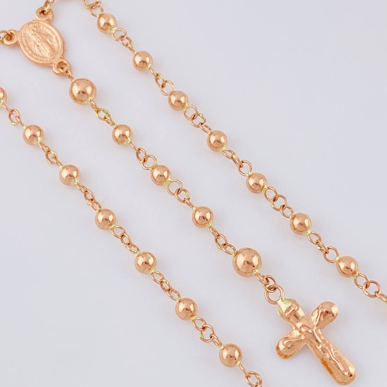 Rosario Virgen De La Milagrosa 6.2 g / 20 3/4 in / 3mm/4mm mm Oro Rosa 18K