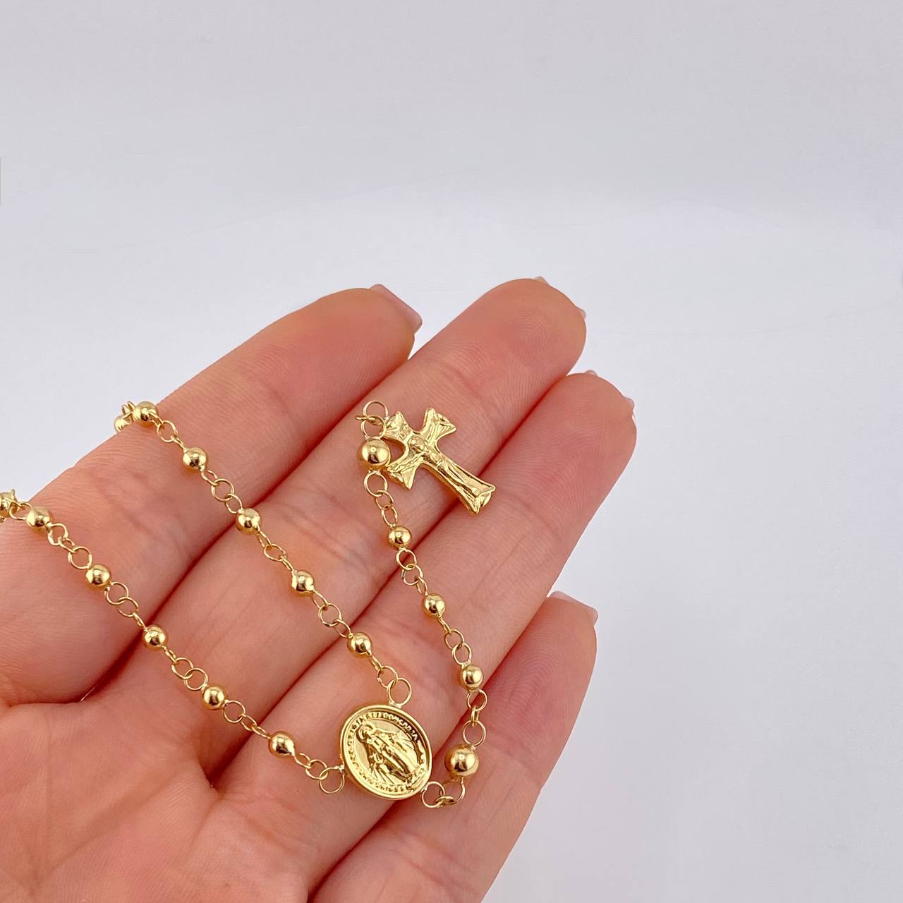 Rosario Virgen De La Milagrosa 6.75 g / 21 in / 3mm/4mm mm Oro Amarillo 18K
