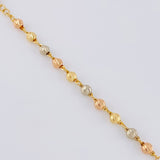Rosario Virgen De La Milagrosa Diamantado 8.75g / 20 in / 4mm-5mm mm Tres Oros 18K