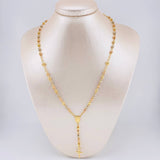 Rosario Virgen De La Milagrosa Diamantado 8.75g / 20 in / 4mm-5mm mm Tres Oros 18K