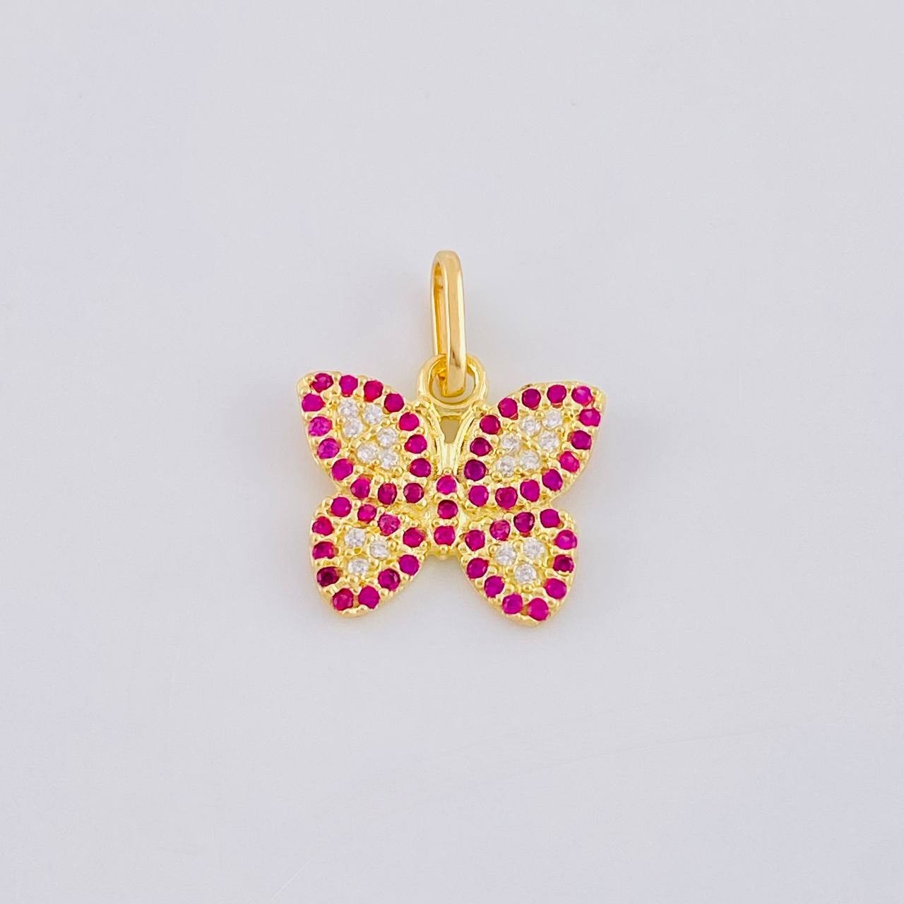 Dije Mariposa Roja 1.5 g / 3/4 in Oro Amarillo 18K