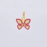 Dije Mariposa Roja 1.5 g / 3/4 in Oro Amarillo 18K