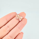 Herraje Mariposa Roja 1.4 g / 1/2 in Oro Amarillo 18K