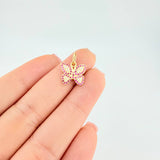 Dije Mariposa Roja 1.5 g / 3/4 in Oro Amarillo 18K