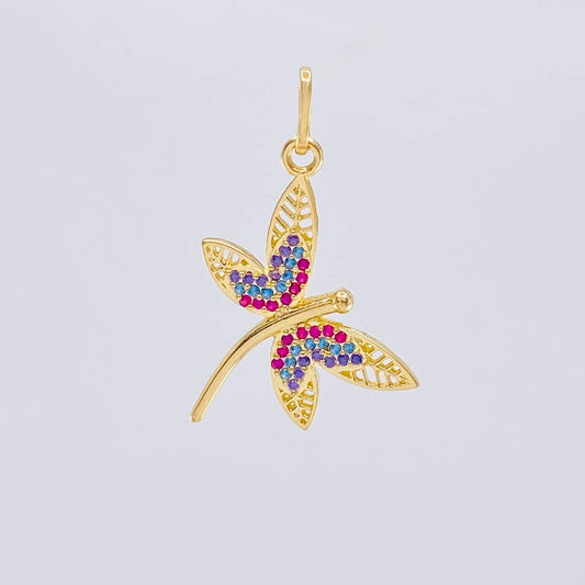 Dije Libélula 2 g / 1 1/4 in Oro Amarillo 18K