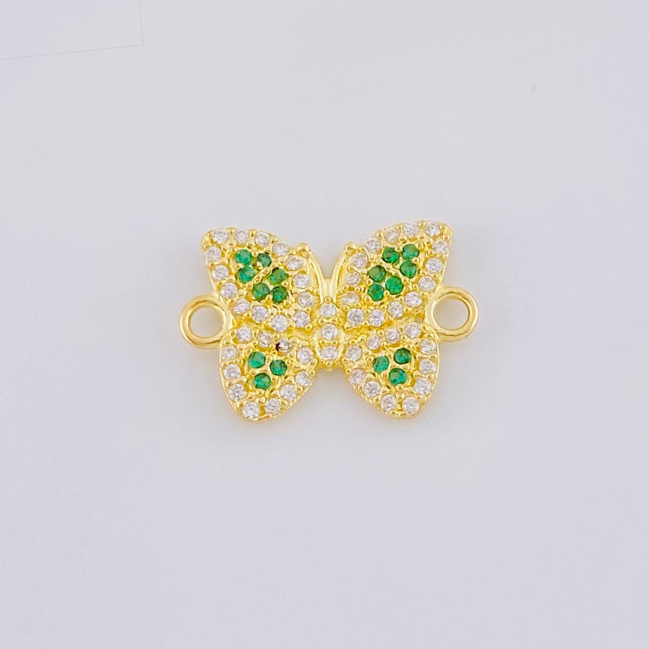 Herraje Mariposa Verde 1.45 g / 1/2 in Oro Amarillo 18K