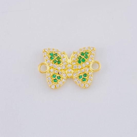 Herraje Mariposa Verde 1.45 g / 1/2 in Oro Amarillo 18K