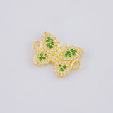 Herraje Mariposa Verde 1.45 g / 1/2 in Oro Amarillo 18K