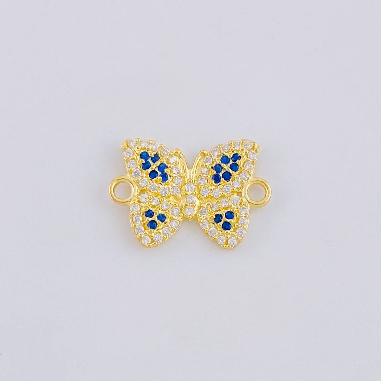 Herraje Mariposa Azul 1.4 g / 1/2 in Oro Amarillo 18K