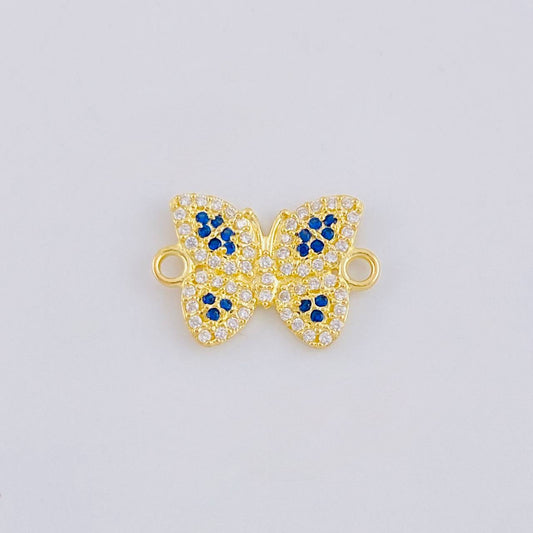 Herraje Mariposa Azul 1.4 g / 1/2 in Oro Amarillo 18K