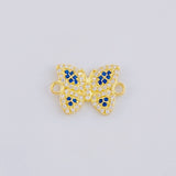 Herraje Mariposa Azul 1.4 g / 1/2 in Oro Amarillo 18K