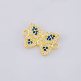 Herraje Mariposa Azul 1.4 g / 1/2 in Oro Amarillo 18K