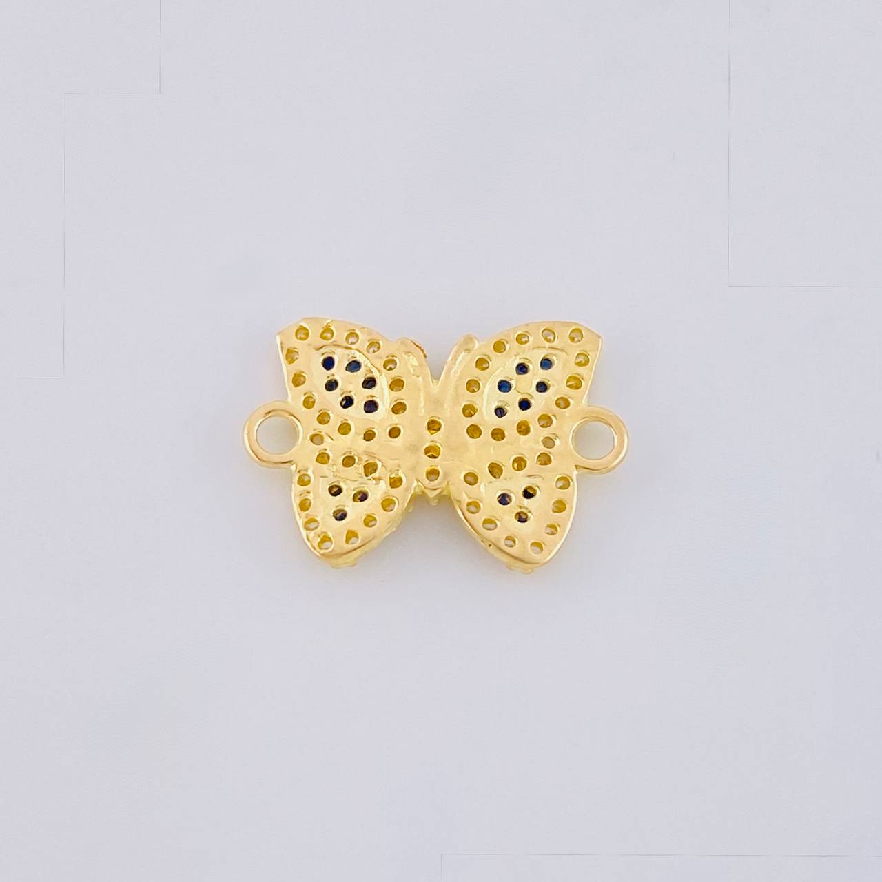 Herraje Mariposa Azul 1.4 g / 1/2 in Oro Amarillo 18K