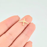 Herraje Avión 0.5 g / 1/2 in Oro Amarillo 18K