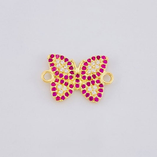 Herraje Mariposa Roja 1.4 g / 1/2 in Oro Amarillo 18K