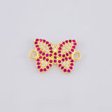 Herraje Mariposa Roja 1.4 g / 1/2 in Oro Amarillo 18K