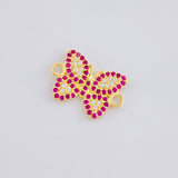 Herraje Mariposa Roja 1.4 g / 1/2 in Oro Amarillo 18K