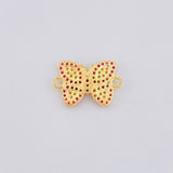 Herraje Mariposa Roja 1.4 g / 1/2 in Oro Amarillo 18K